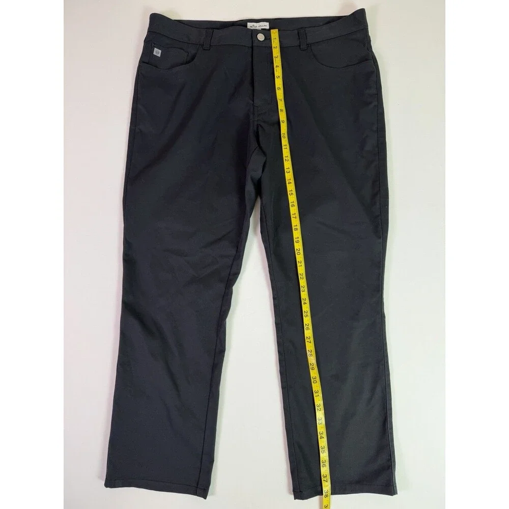Peter Millar EB66 Performance Five-Pocker Pants Men's 38x34 Black Twill Golf